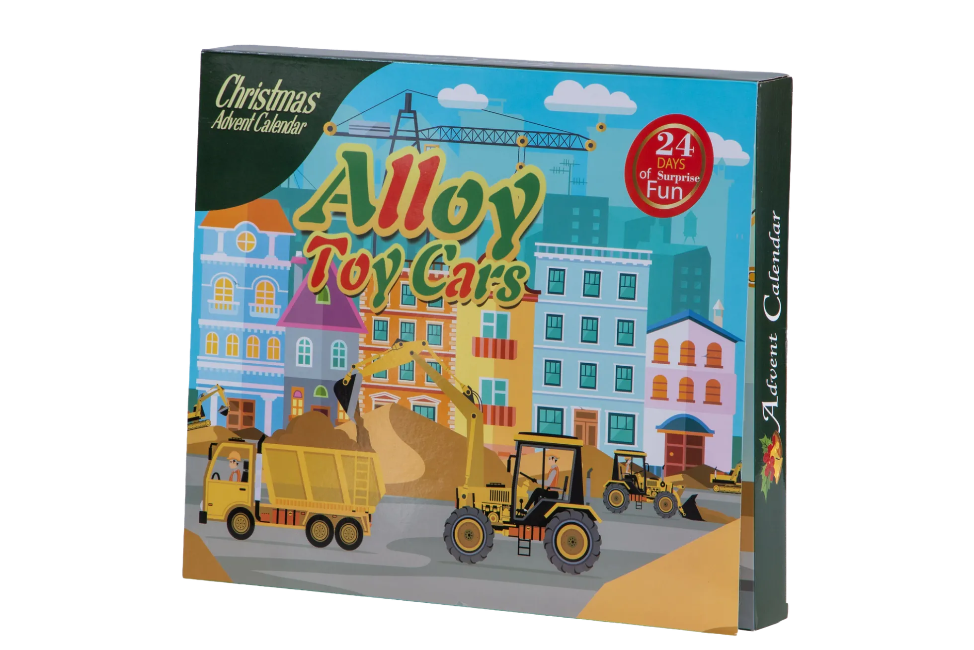 Adventskalender mit Baufahrzeugen
