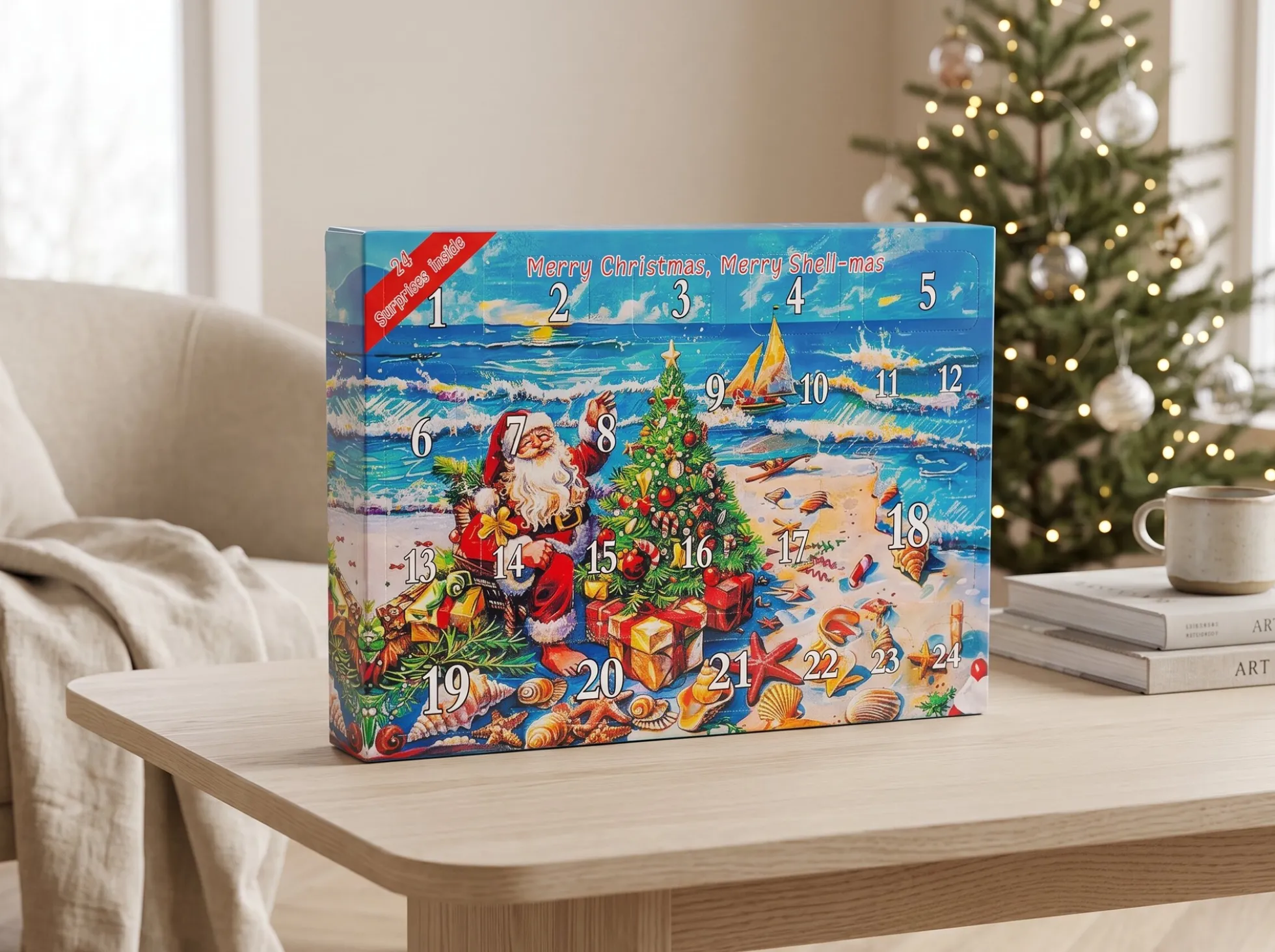Adventskalender mit Muscheln