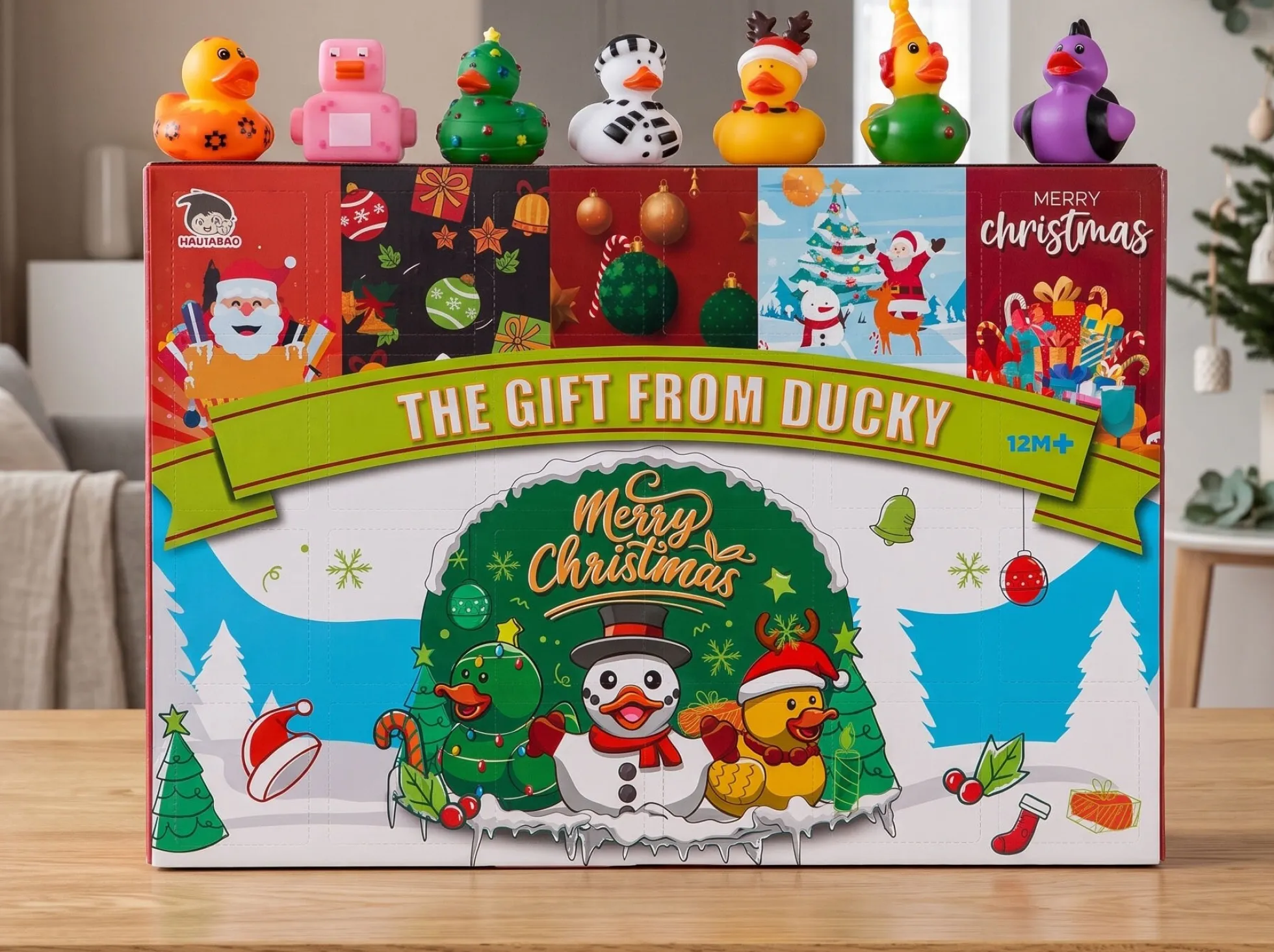 Adventskalender mit Quietscheenten