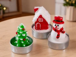 Adventskalender mit Teelichtern