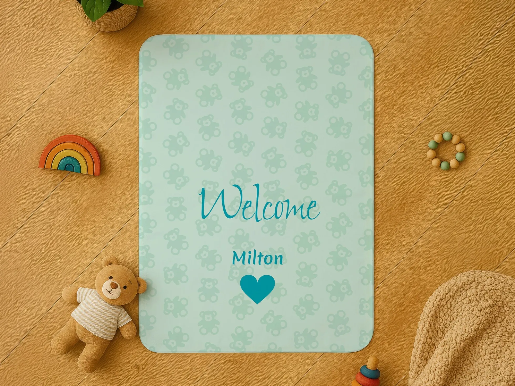 Babydecke mit eigenem Text