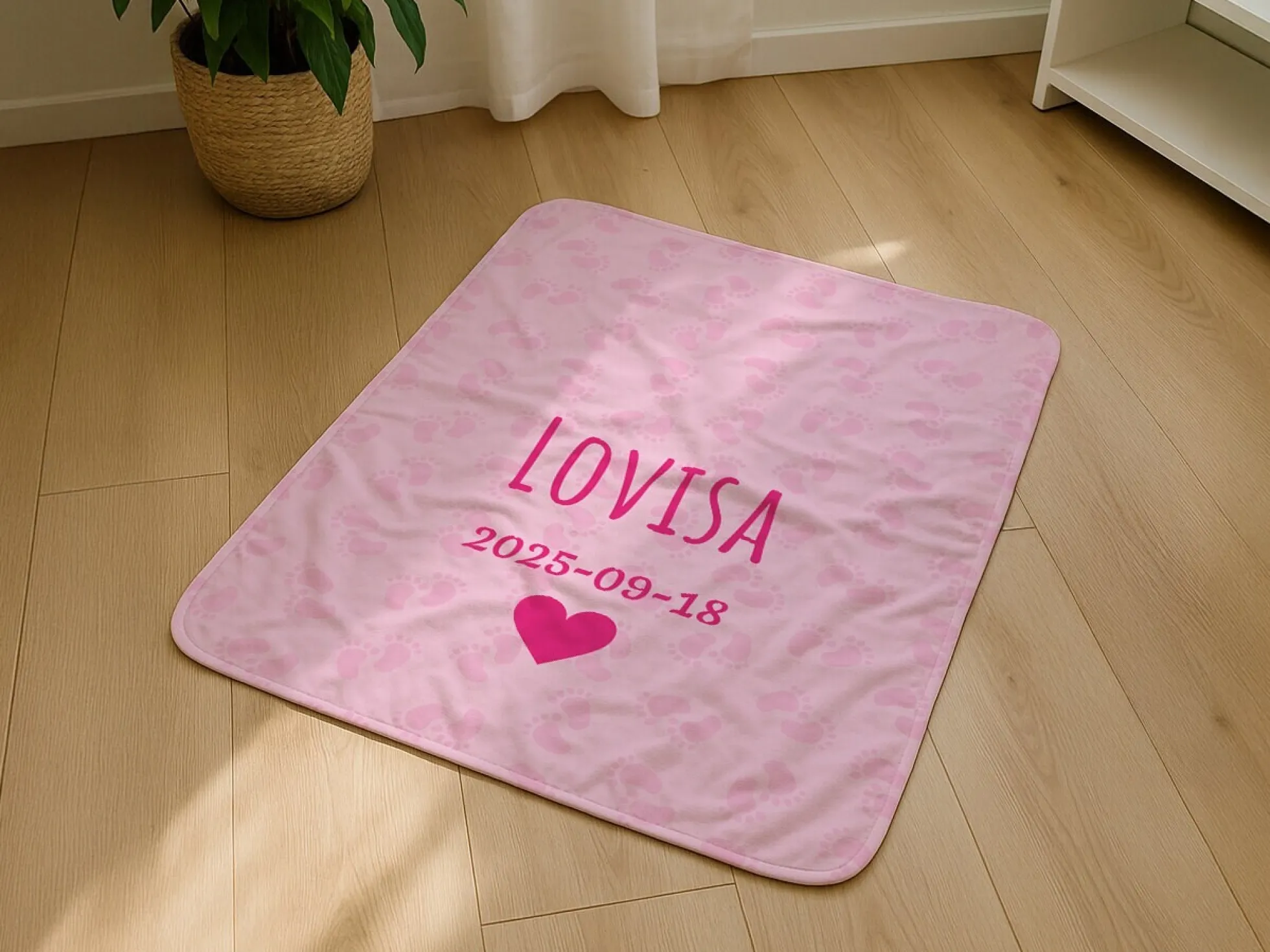 Babydecke mit eigenem Text
