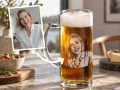 Bierkrug mit Gravur - Eigenes Foto