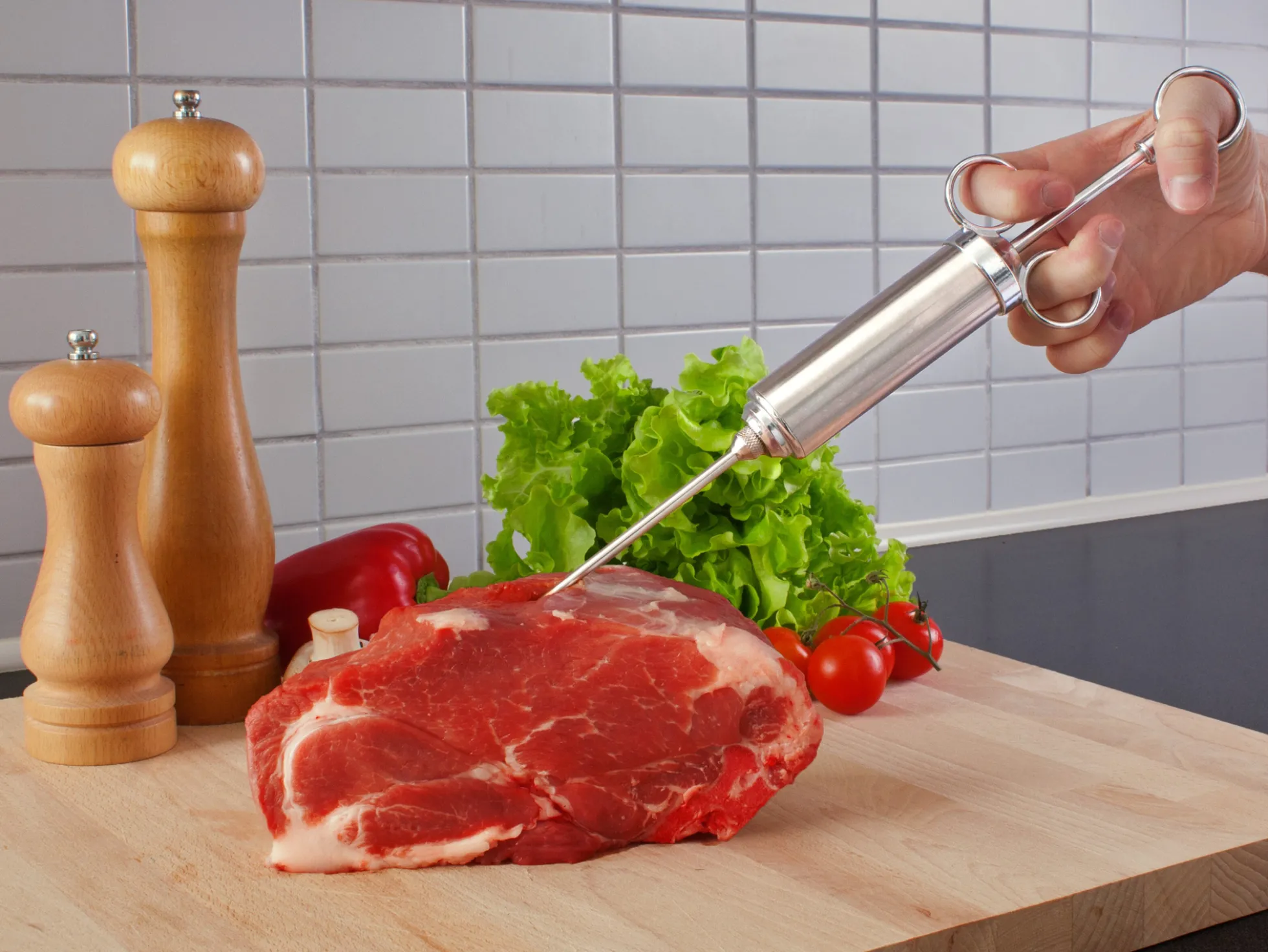 Edelstahl Marinadenspritze - KitchPro