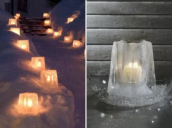 Eissterne-Sternförmige Windlichter