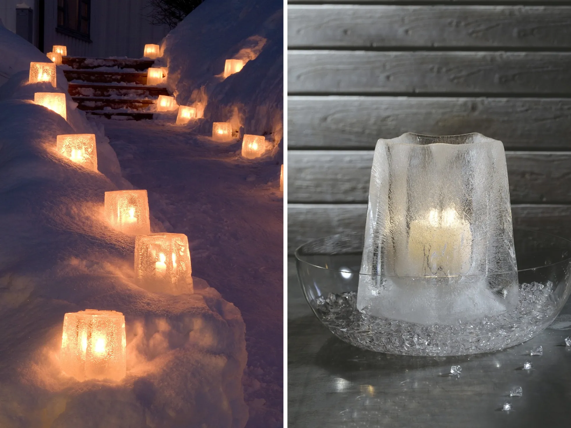 Eissterne-Sternförmige Windlichter