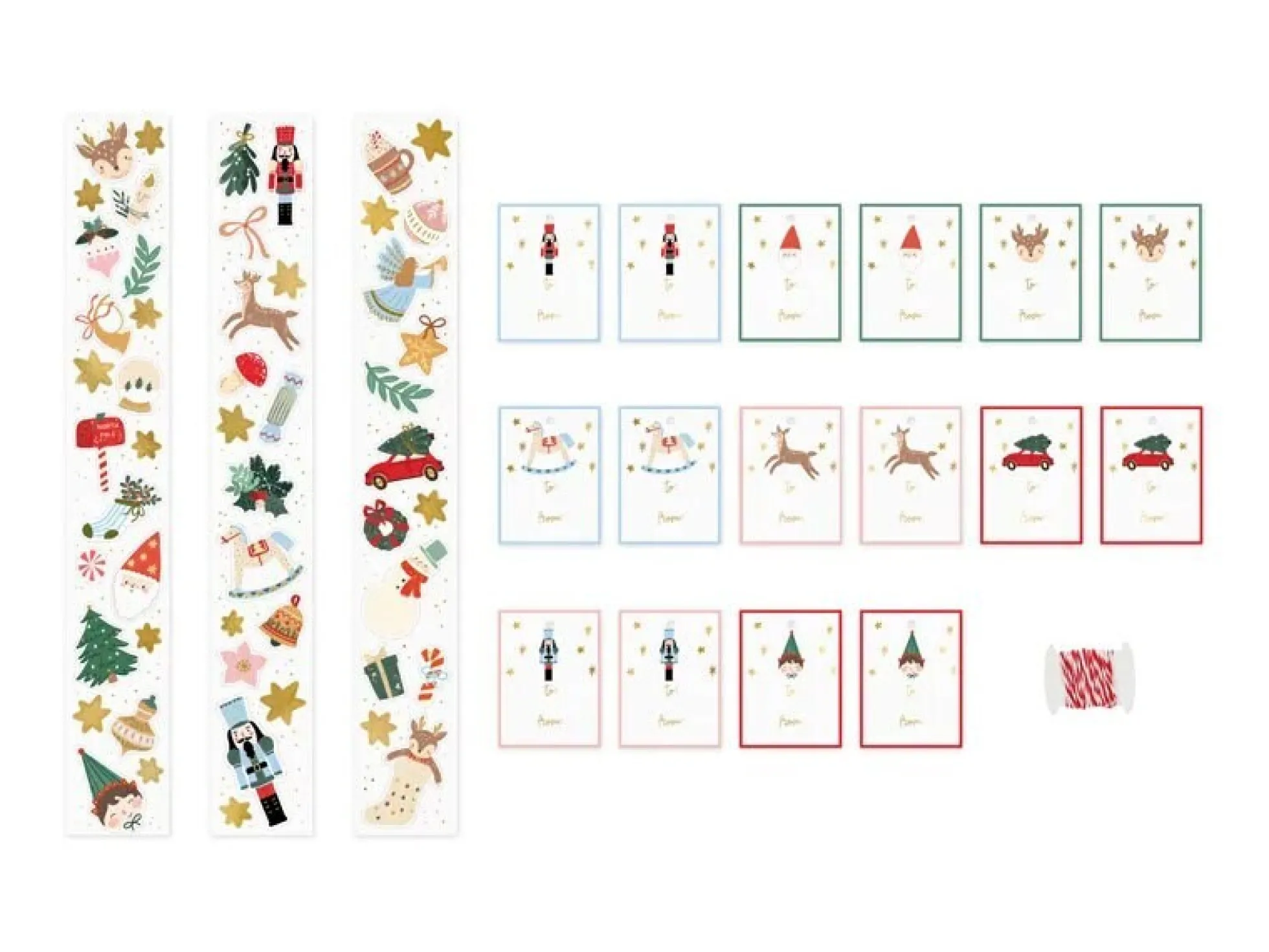 Etiketten und Aufkleber für Weihnachten