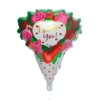 Folienballon Blumenstrauß I Love You