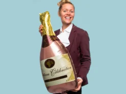 Folienballon Champagnerflasche Rosé