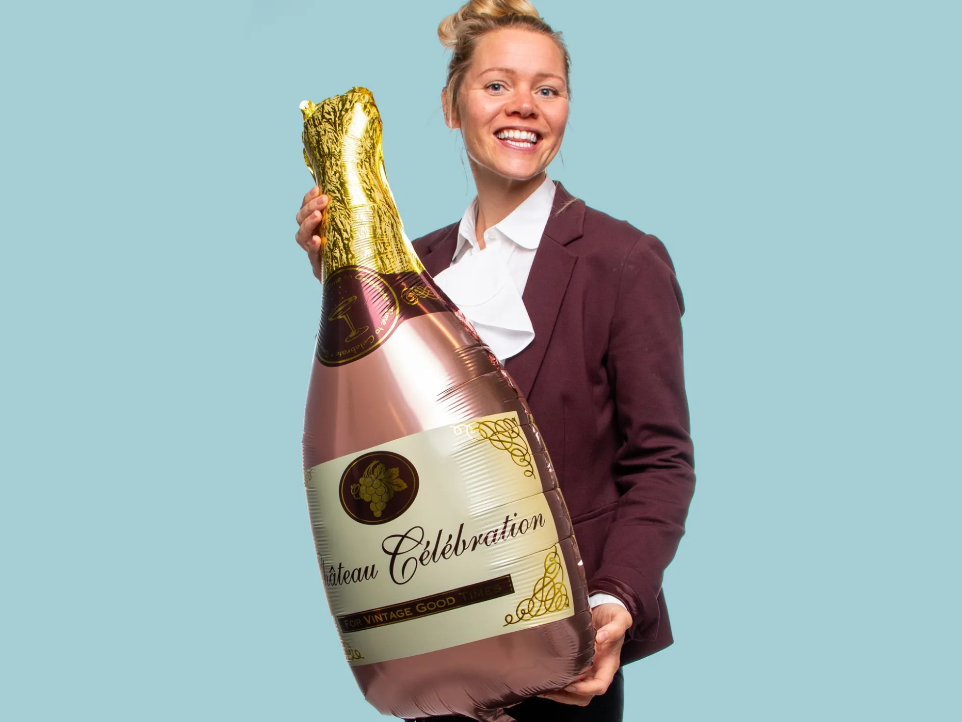 Folienballon Champagnerflasche Rosé