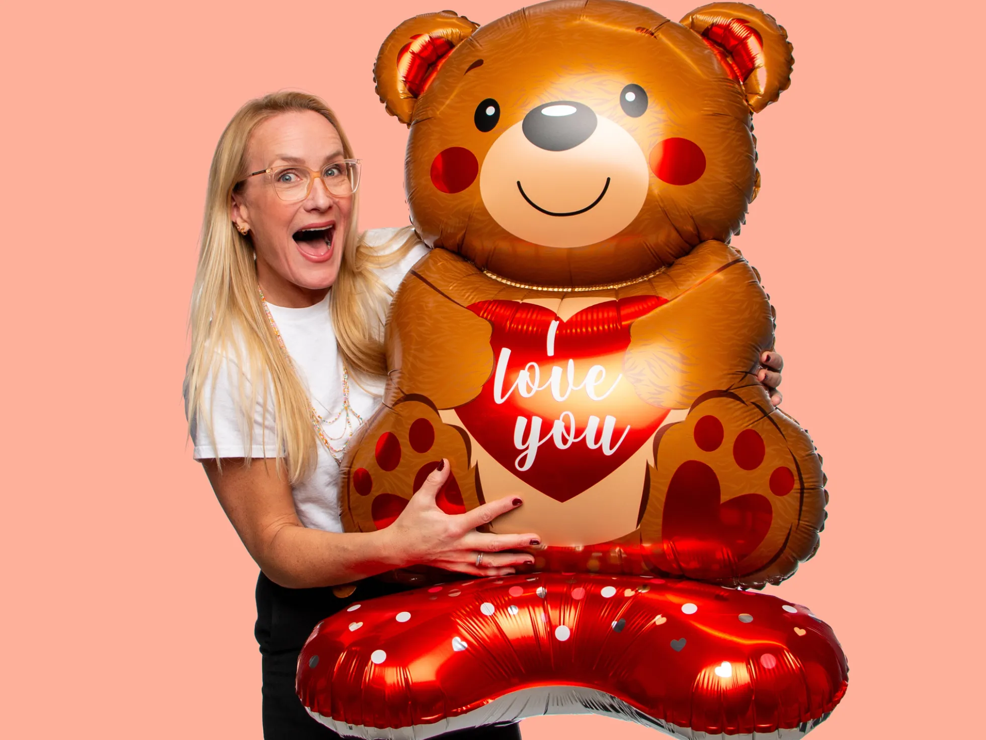 Folienballon Teddybär I Love You