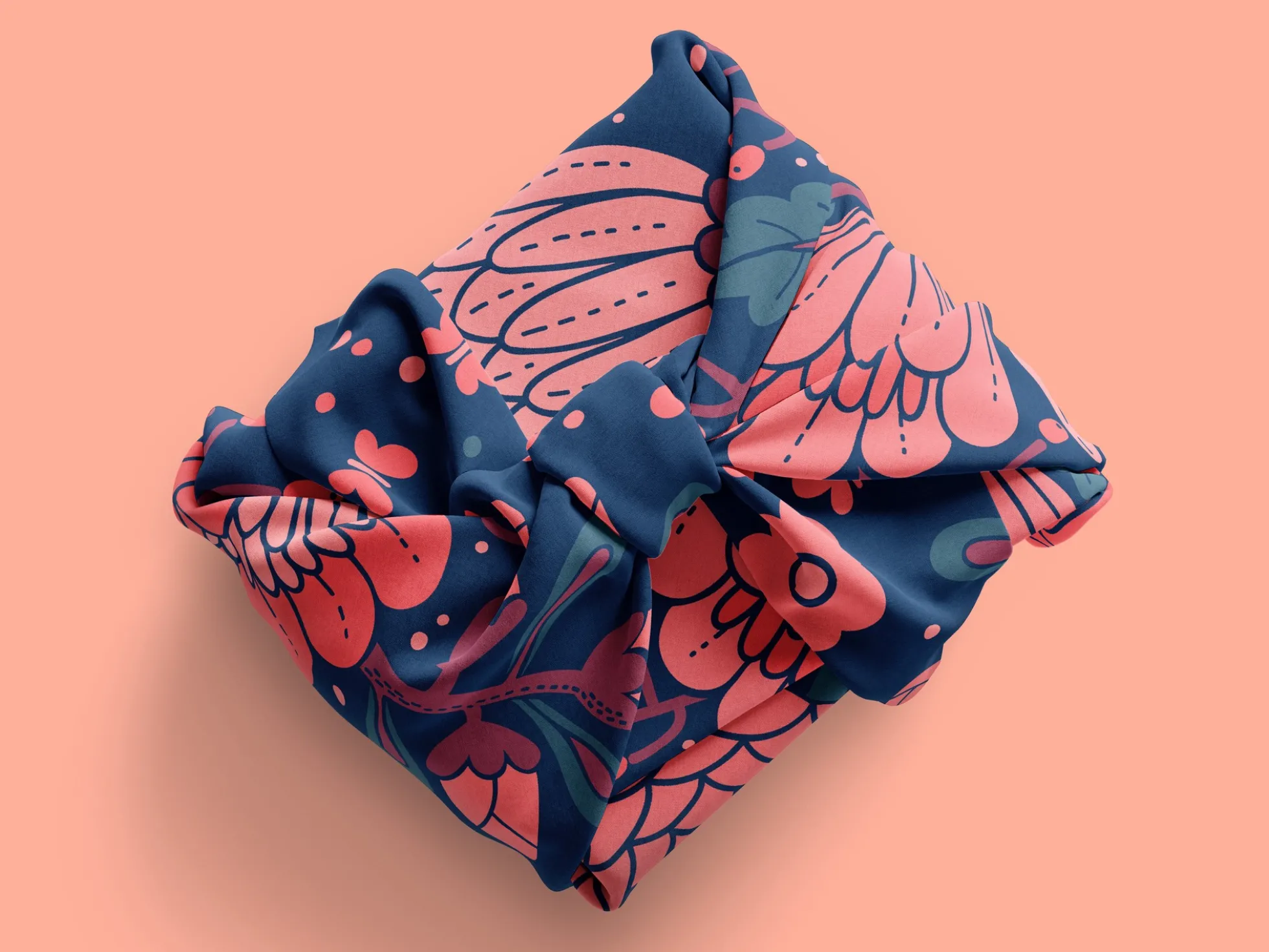 Furoshiki-Wickelstoff - Klein