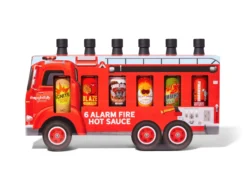 Geschenkbox Feuerwehrauto mit Scharfen Saucen - Thoughtfully