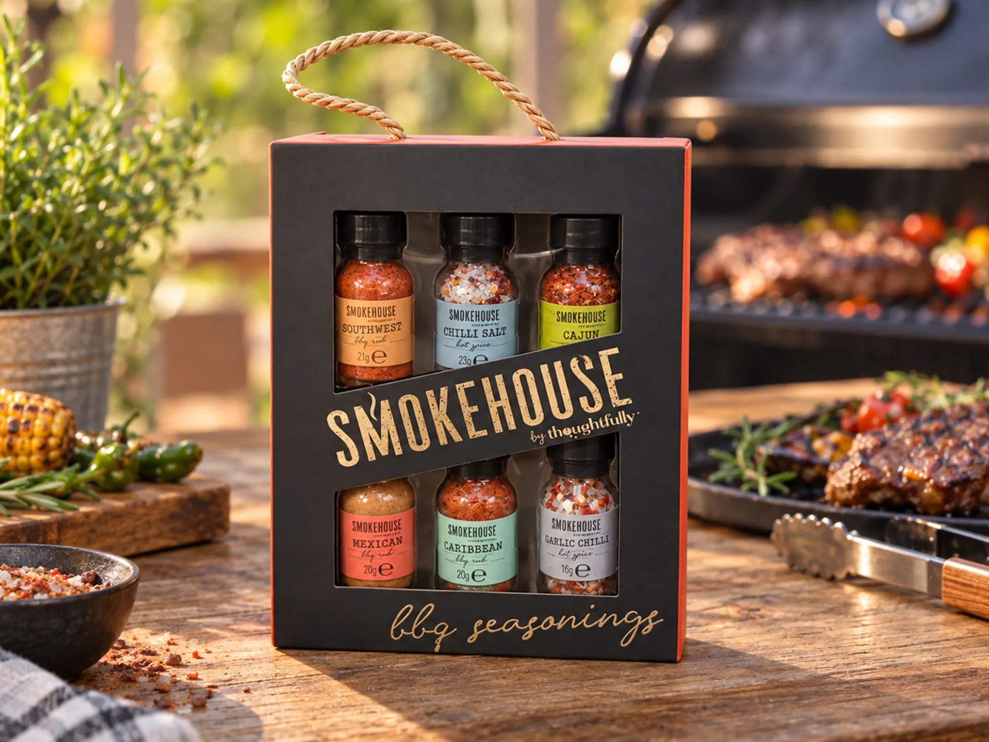 Geschenkbox mit Grillgewürzen 6er-Set - Thoughtfully