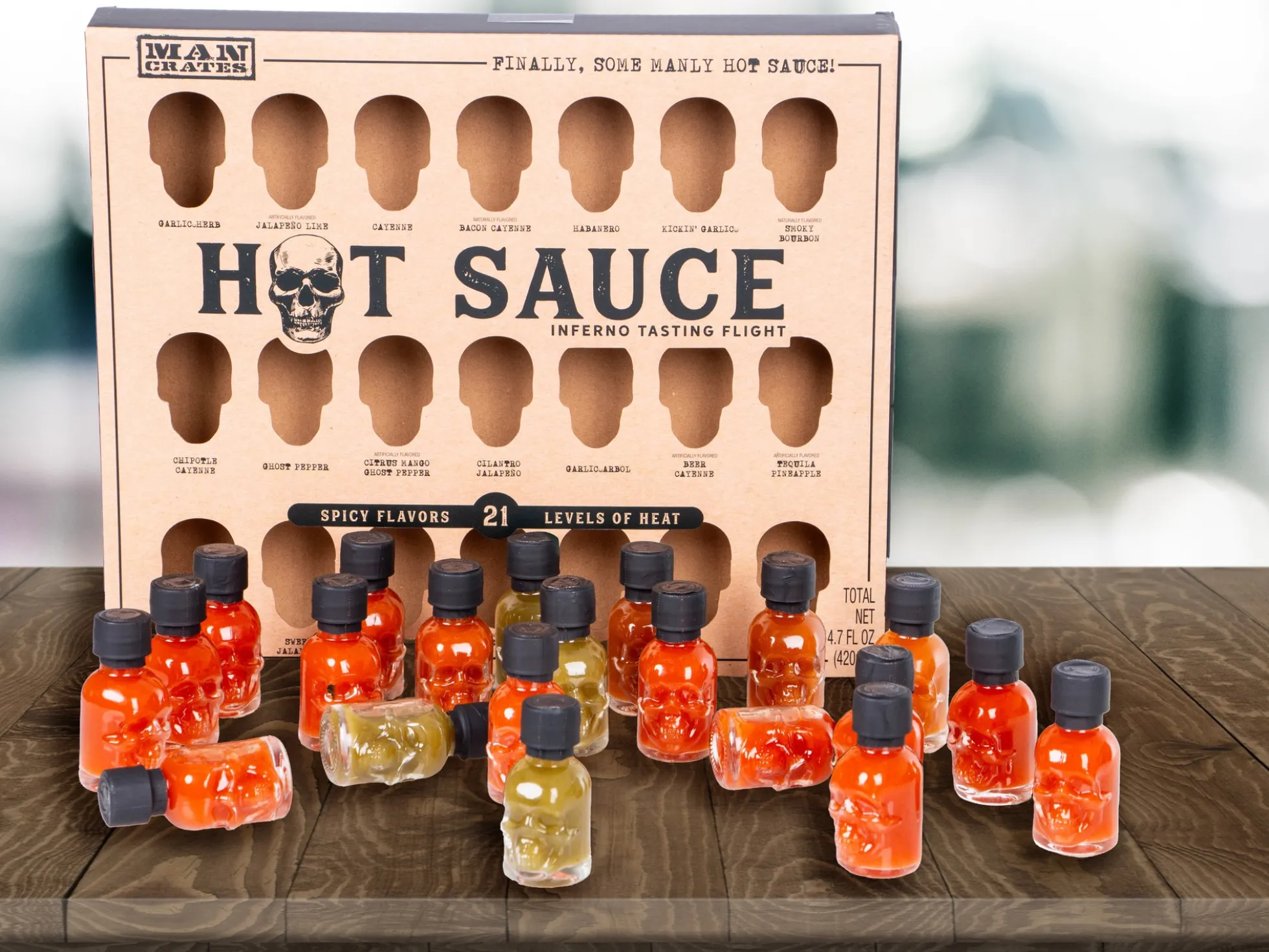 Geschenkbox mit scharfen Soßen: Inferno Tasting Flight – Thoughtfully