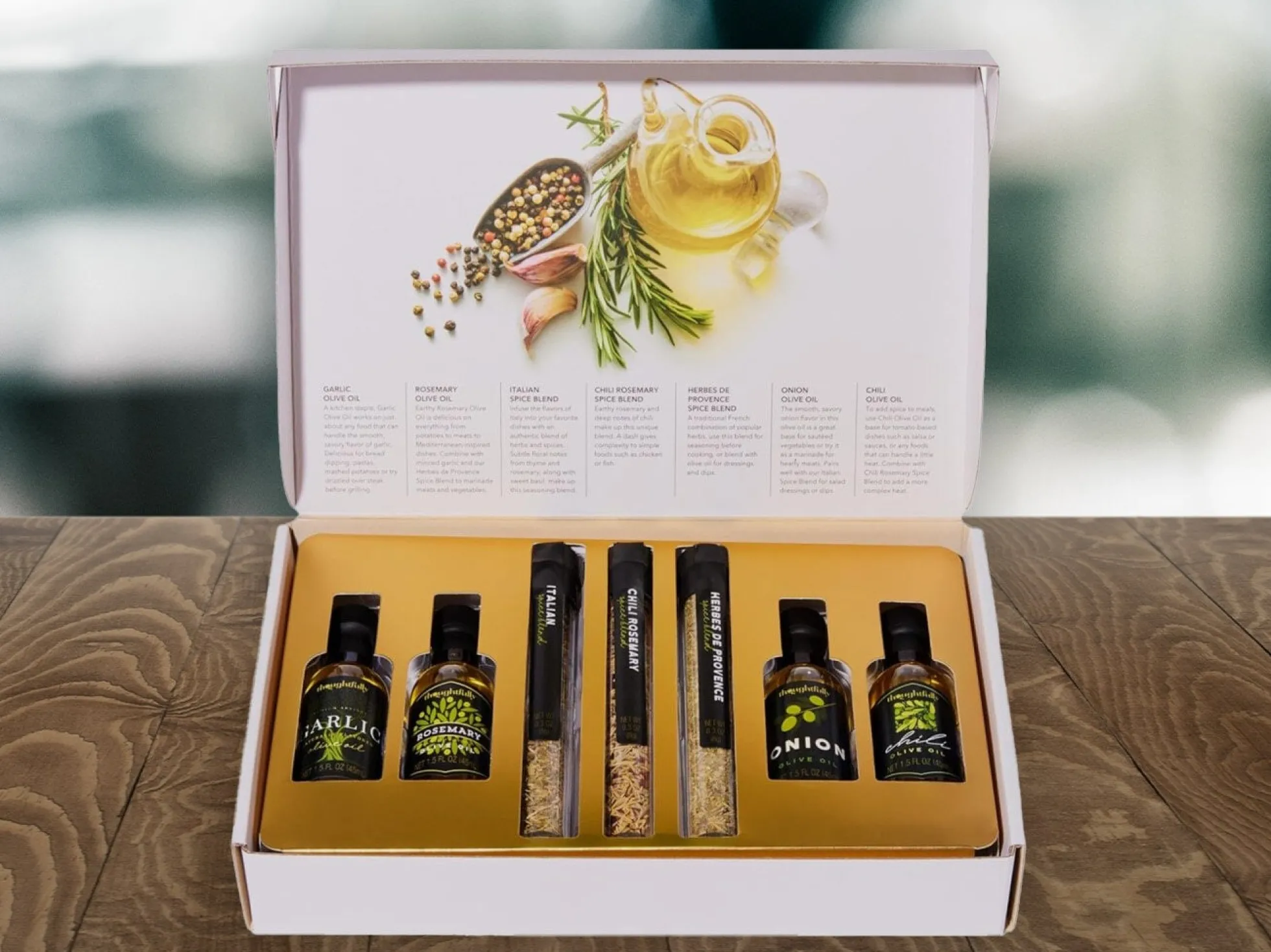 Geschenkbox Olive Oil Spice Infusion Set – Thoughtfully