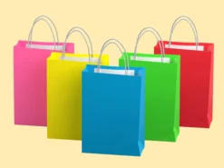Geschenktüten 5er-Pack - Einfarbige - Mittel