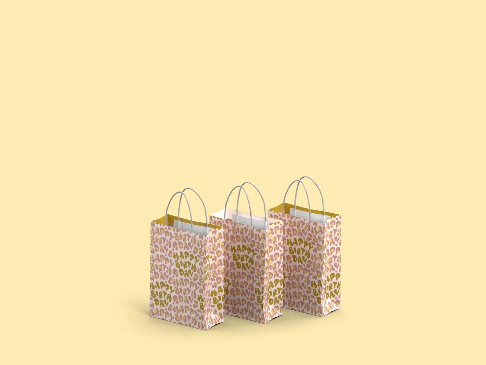 Geschenktüten 3er-Pack - Happy Birthday - Klein