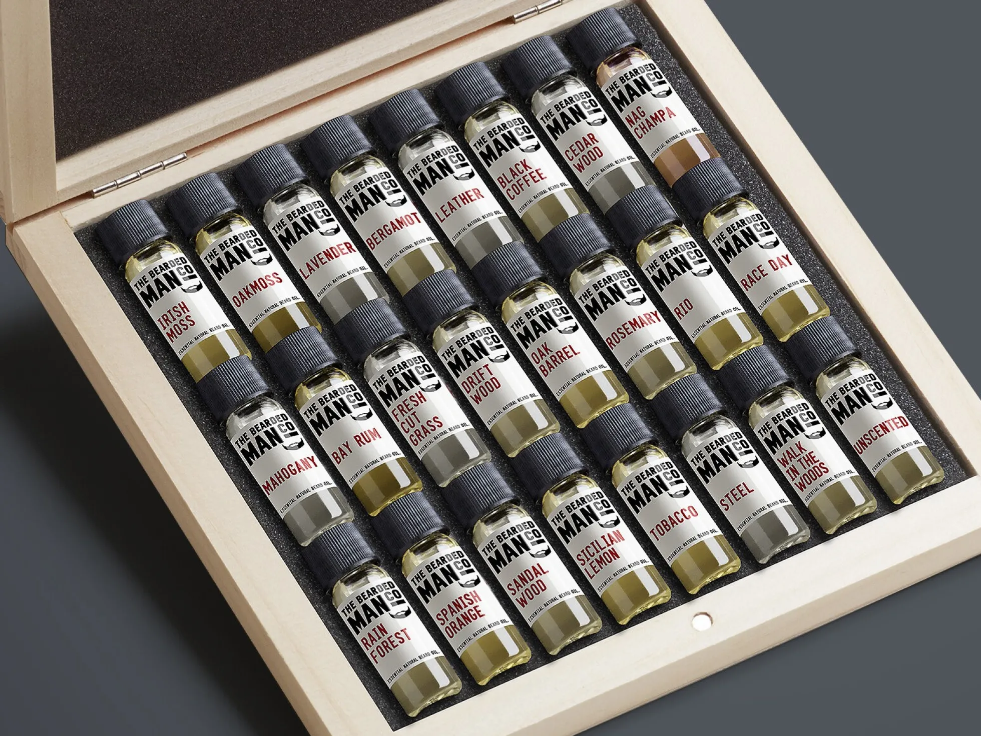 Geschenkverpackung Bartöle – 24 Duftrichtungen