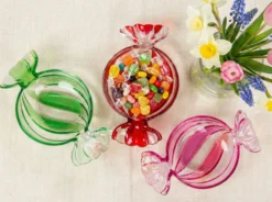Glas-Teller Karamell – rund