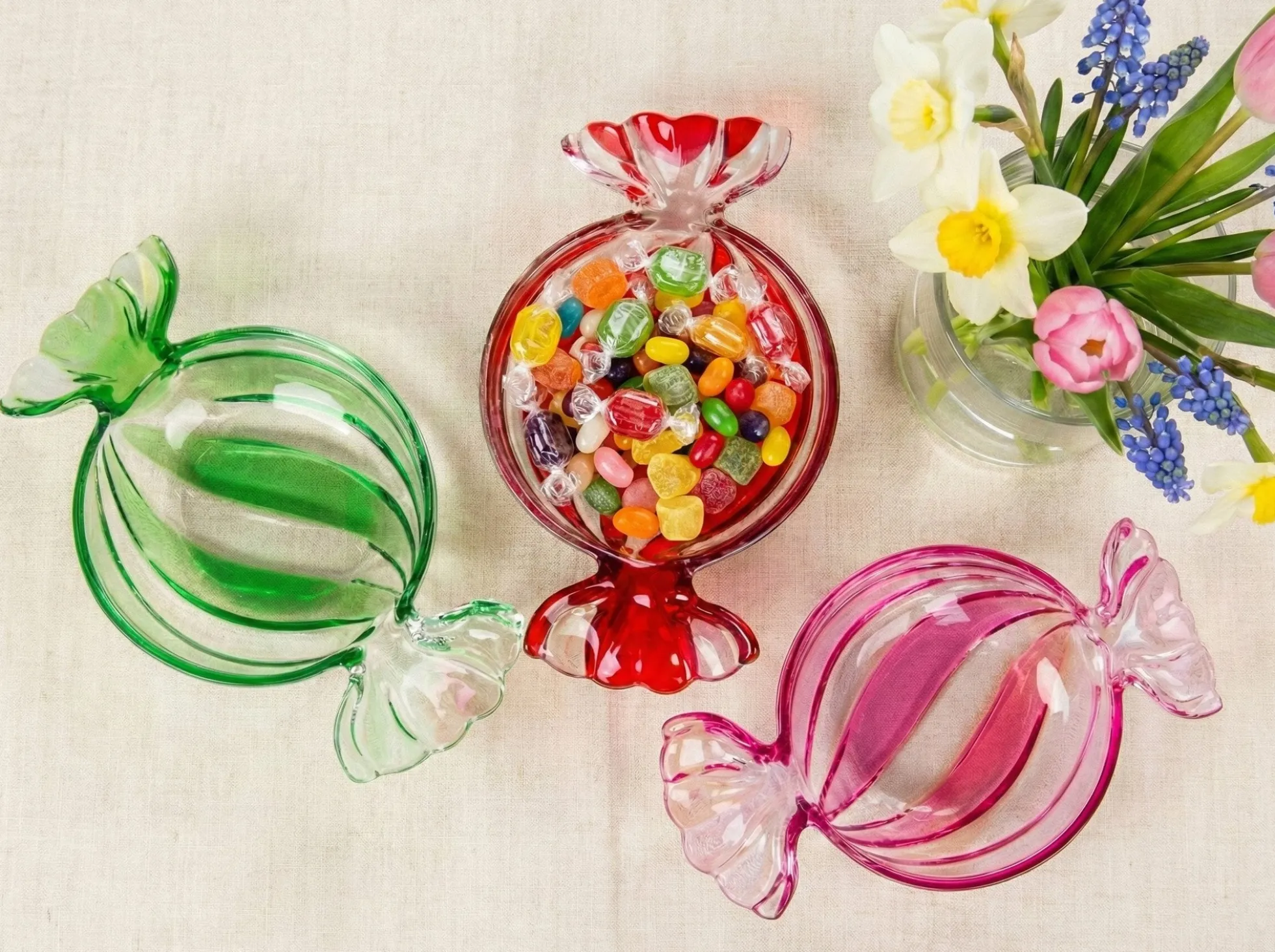 Glas-Teller Karamell – rund