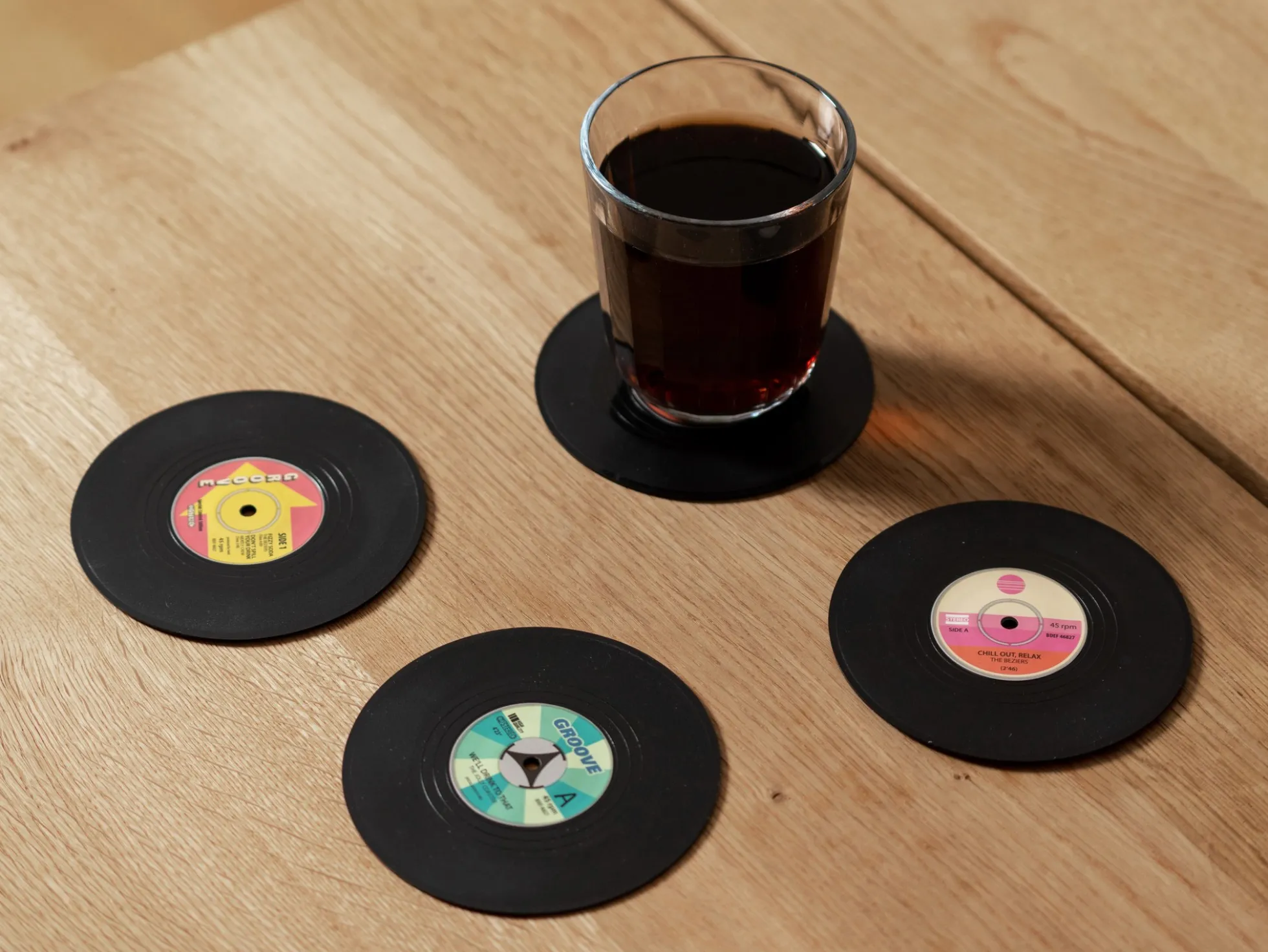 Glasuntersetzer LPs 4er-Pack