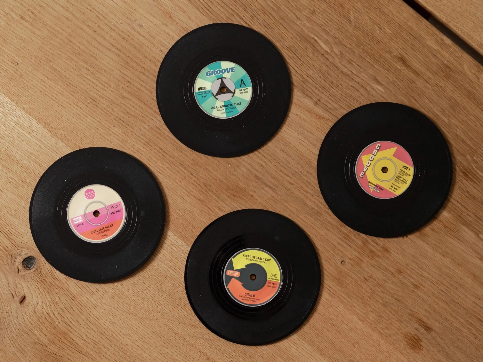 Glasuntersetzer LPs 4er-Pack