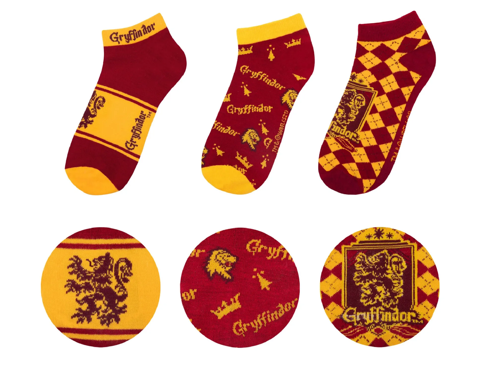 Harry Potter Knöchelsocken 3er-Pack - Gryffindor