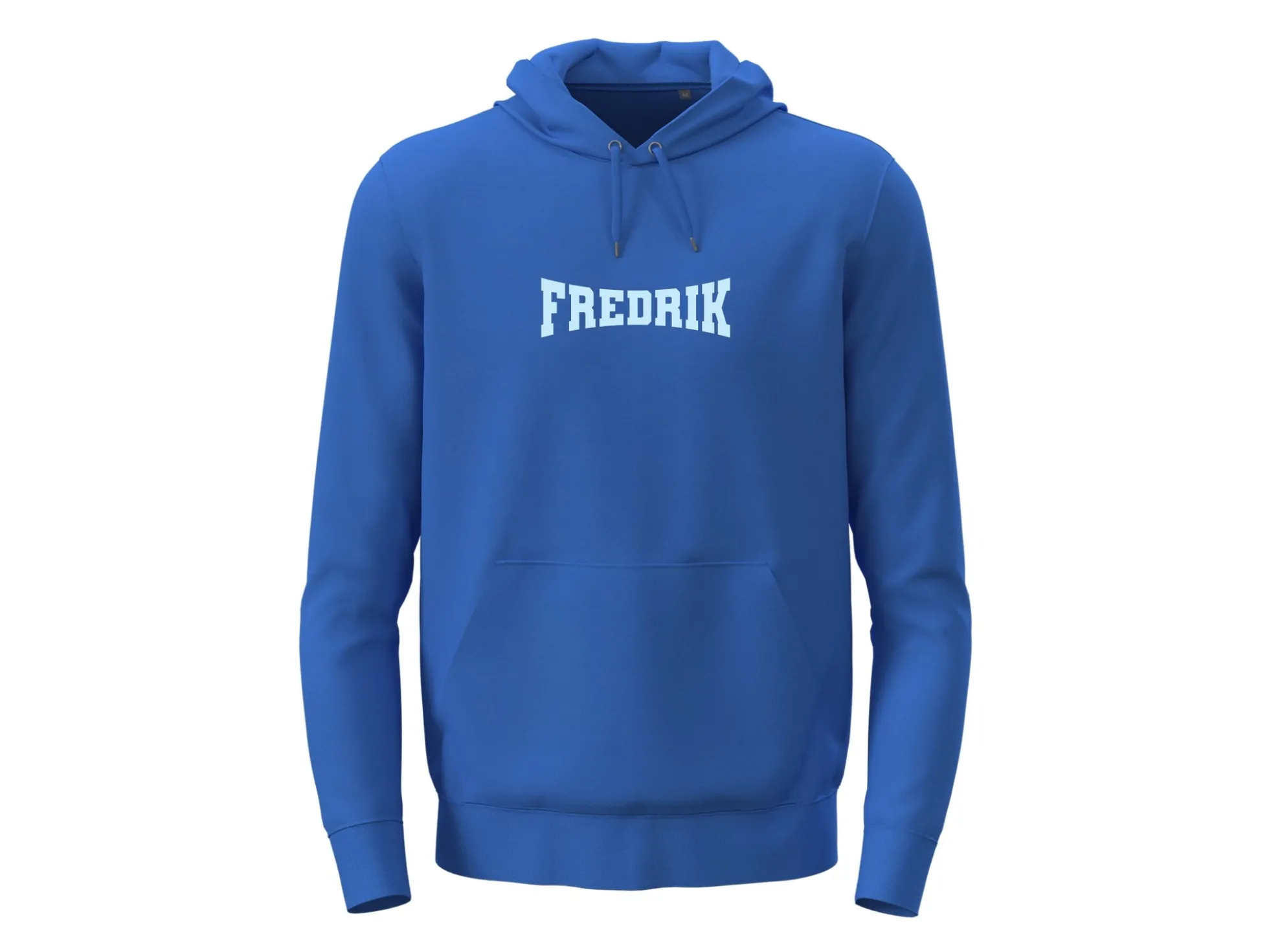Hoodie mit eigenem Text im College-Stil