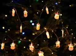 Lichterkette Weihnachtsmänner 3m