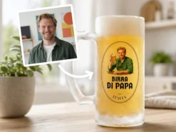 Mattiertes Bierglas mit eigenem Foto – Bierdesign