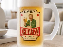 Mattiertes Bierglas mit eigenem Foto – Bierdesign