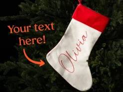 Persönlicher Weihnachtsstrumpf mit Text