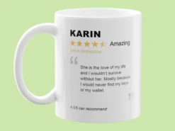 Persönliche Tasse mit Bewertung