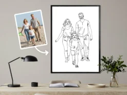 Personalisierbares Poster mit Line Art