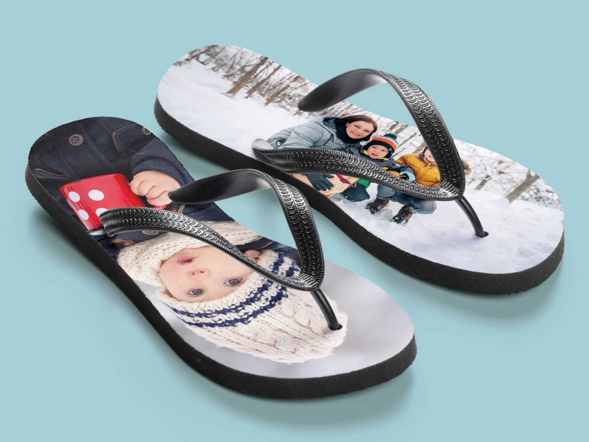Personalisierte Flip-Flops mit Foto