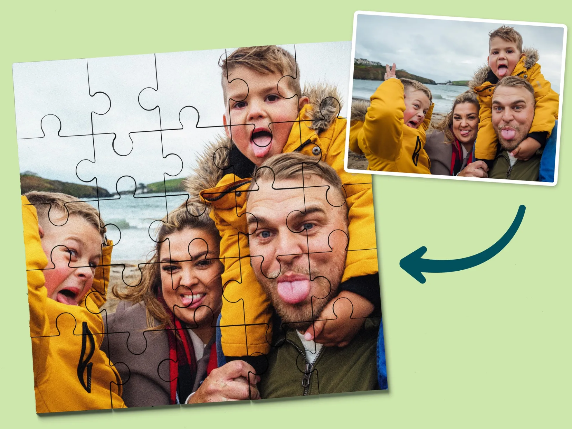 Personalisiertes Fotopuzzle Quadrat