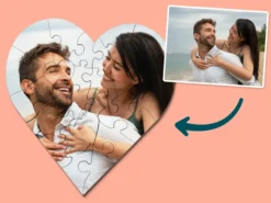 Personalisiertes Fotopuzzle - Herz