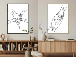 Personalisiertes Poster – Hand in Hand