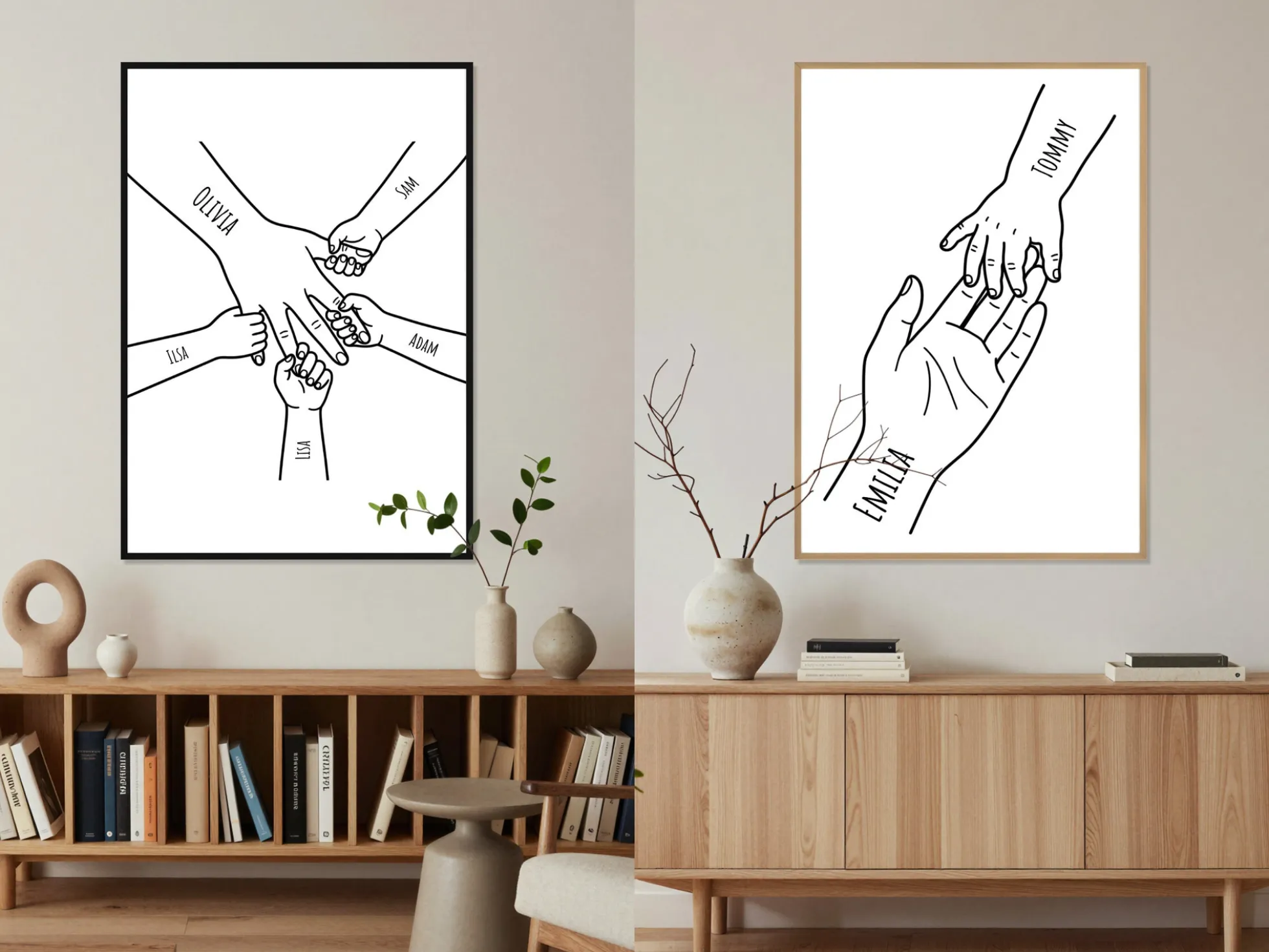 Personalisiertes Poster – Hand in Hand