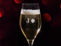 Personalisiertes Spiegelau Champagnerglas mit Gravur - Herz & Initialen