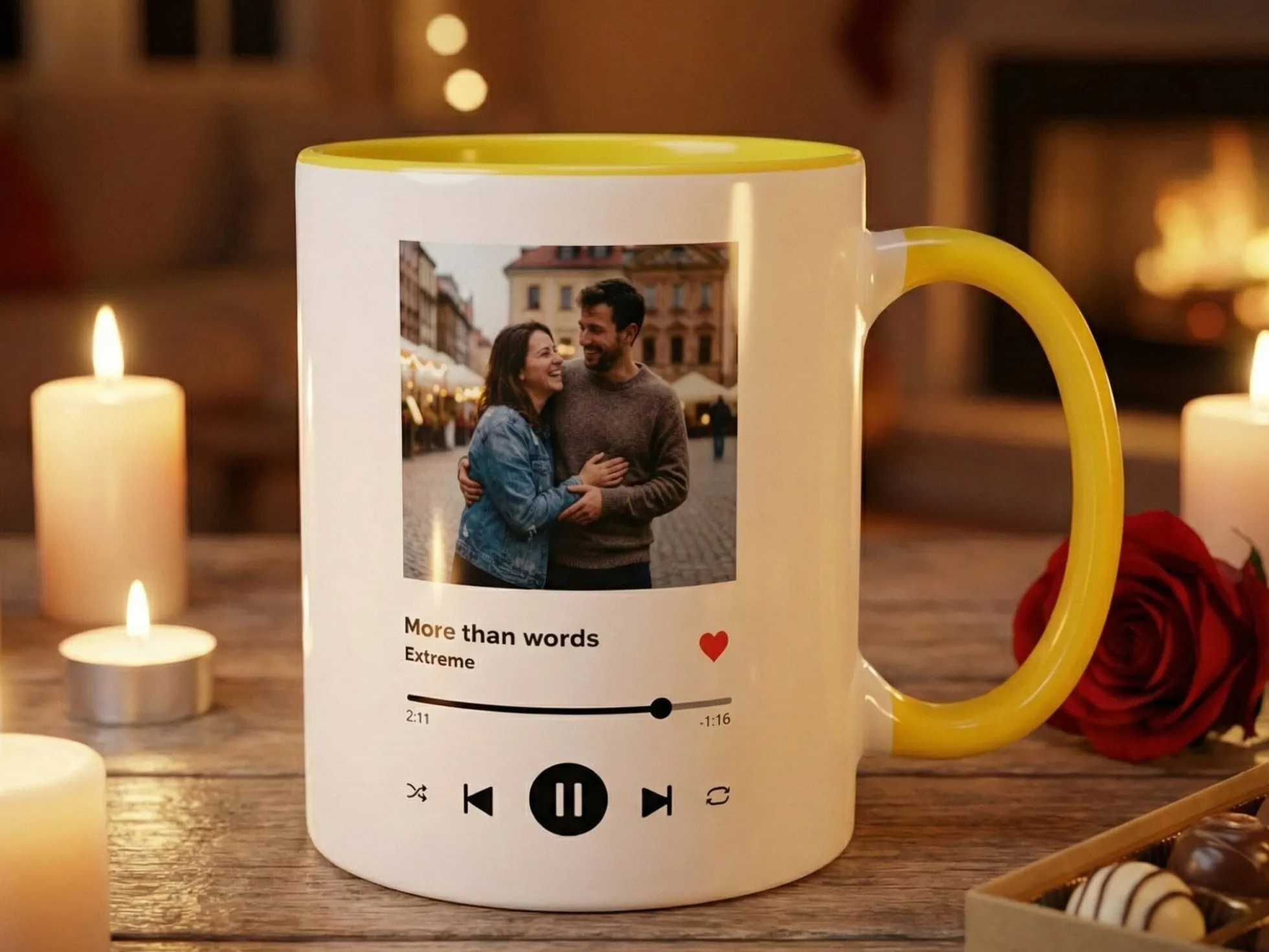 Personalisierte Tasse mit Foto & Lied