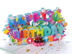Pop-Up-Karte - Happy 30th Birthday