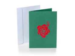 Pop-Up-Karte - Rote Rose
