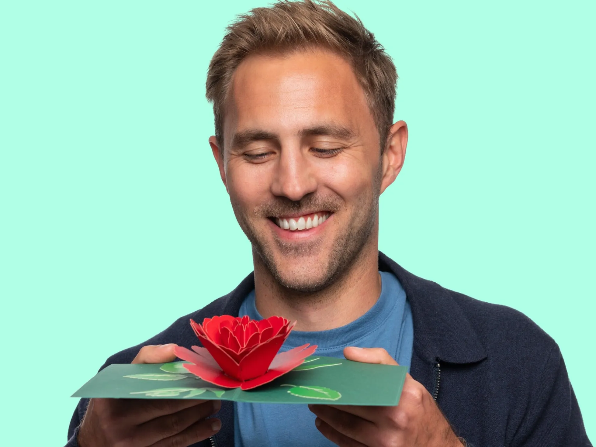 Pop-Up-Karte - Rote Rose