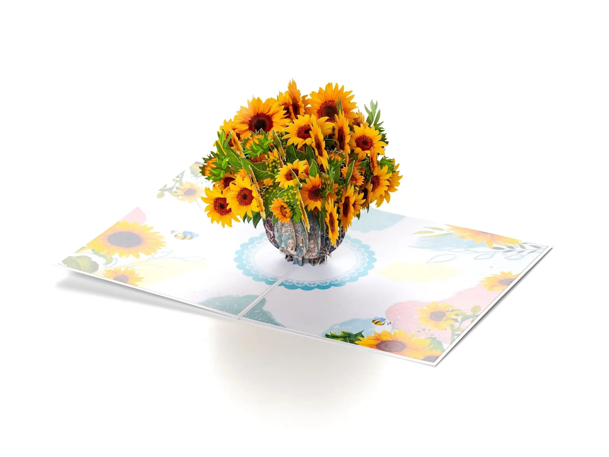 Pop-Up-Karte - Sonnenblumenstrauß