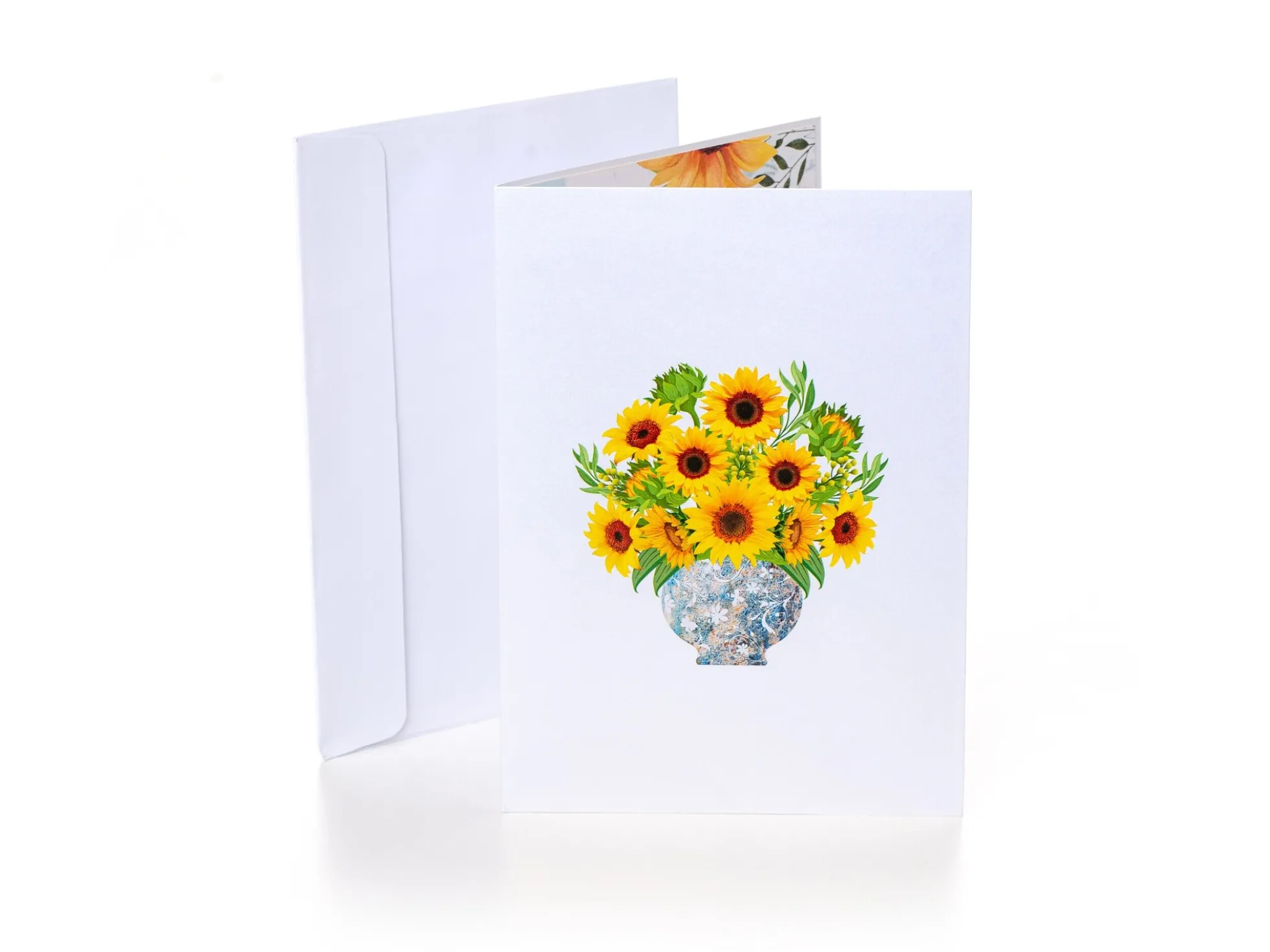 Pop-Up-Karte - Sonnenblumenstrauß