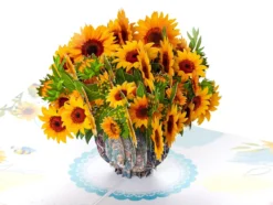 Pop-Up-Karte - Sonnenblumenstrauß
