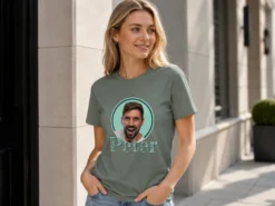 Premium T Shirt mit Foto – Retrodesign