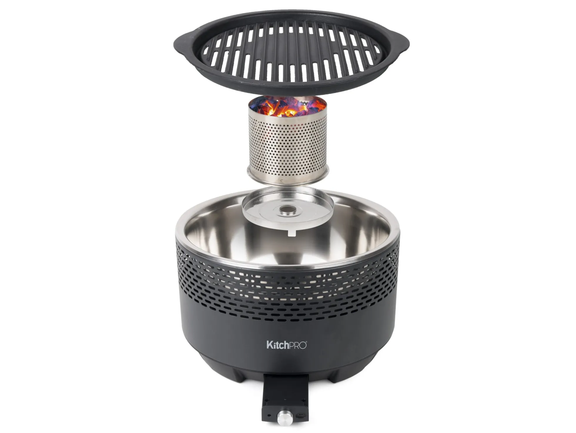 Rauchfreier Holzkohlegrill - KitchPro